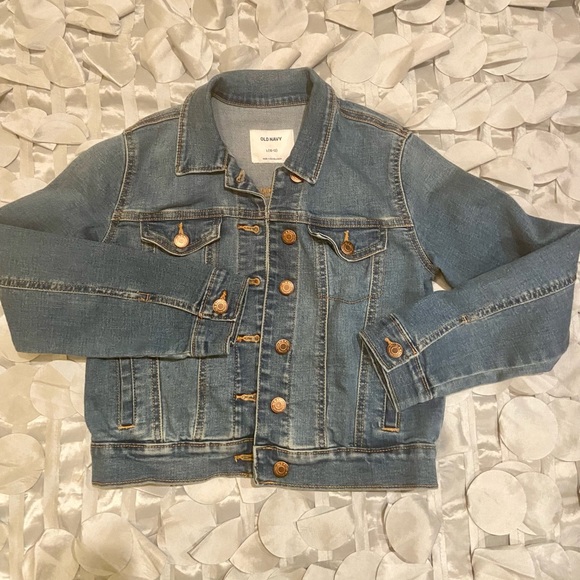 Excellent condition! Great everyday Jean jacket in stretchy denim for girls. - Picture 1 of 2